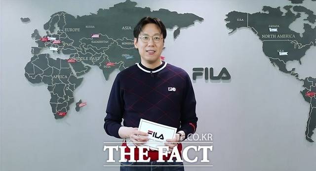 윤근창 휠라홀딩스 대표이사는 지난 2022년 2월 글로벌 5개년 전략 '위닝 투게더'를 발표했다. 5년간 1조원 이상을 투자하는 전략이다. /휠라홀딩스