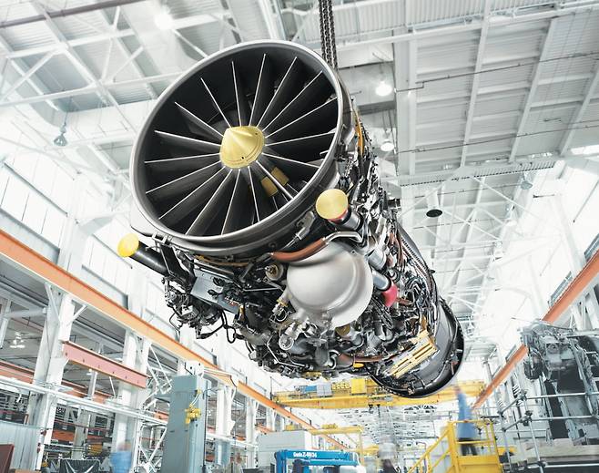 한국형 전투기 KF-21 보라매에 탑재되는 GE의 F414 엔진. 사진=GE