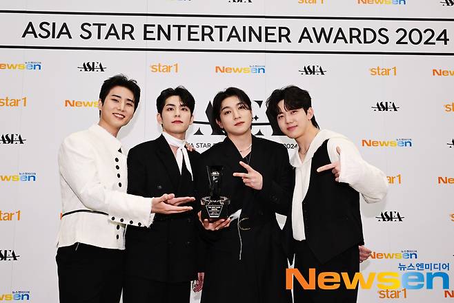 사진=왼쪽부터 영케이, 원필, 성진, 도운/뉴스엔DB