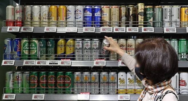 서울 소재 유통매장에서 일본 수입 맥주가 판매되고 있다.ⓒ뉴시스
