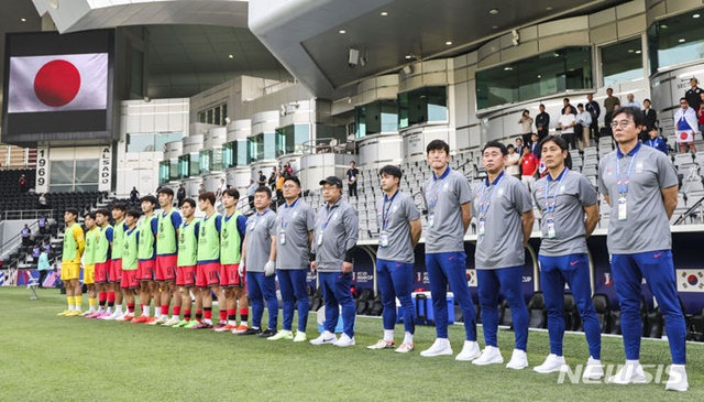 경기 전 한국 선수단. /사진=뉴시스 제공