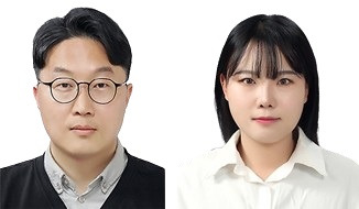 김정현 교수(왼쪽), 임지민 석사졸업생. 국립한밭대 제공 