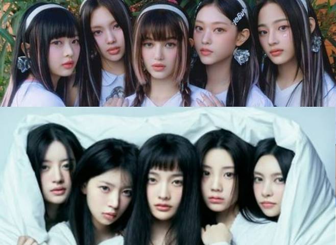 뉴진스(위)와 아일릿(아래)[하이브]