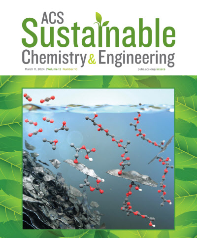 아주대 연구팀의 연구 내용이 실린 국제 학술지(ACS Sustainable Chemistry&Engineering) 표지.(사진=아주대 제공)