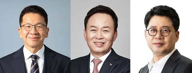 사진 왼쪽부터 최창원 수펙스추구협의회 의장, 장용호 SK(주) CEO, 박상규 SK이노베이션 CEO. 사진제공=SK