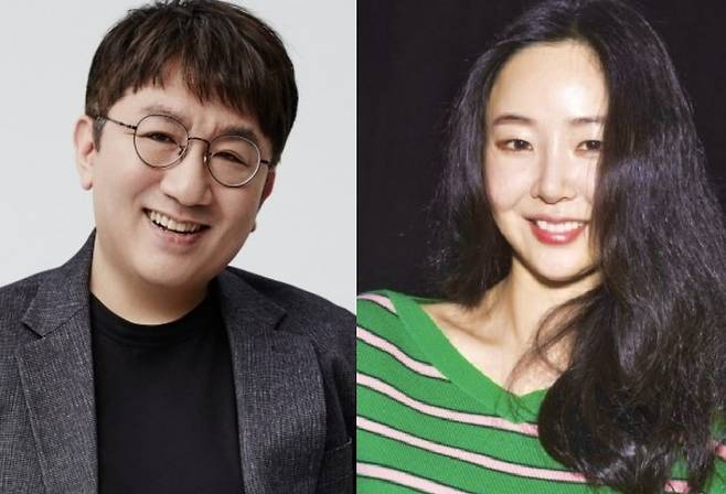 '뉴진스의 아버지'라 불리는 방시혁 하이브 의장(좌)과 '뉴진스의 어머니'라 불리는 민희진 어도어 대표(우).