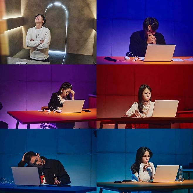 <사상검증구역: 더 커뮤니티> 출연자들이 익명 채팅을 하고 있다. ⓒ웨이브 제공