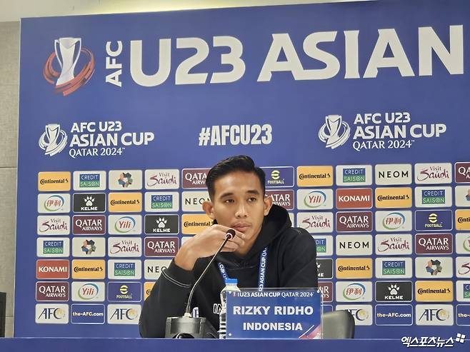 인도네시아 U-23 대표팀의 주장 리츠키 리도. 사진 도하, 김환 기자