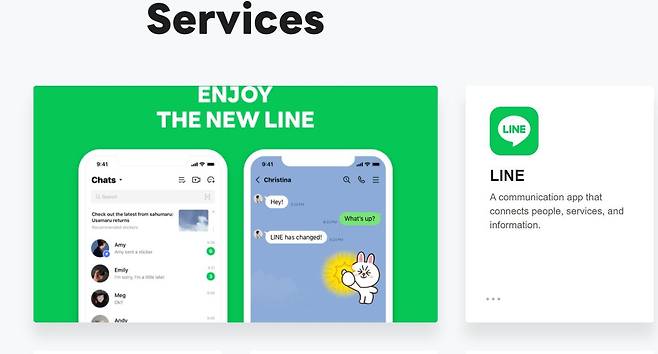 라인야후 홈페이지.