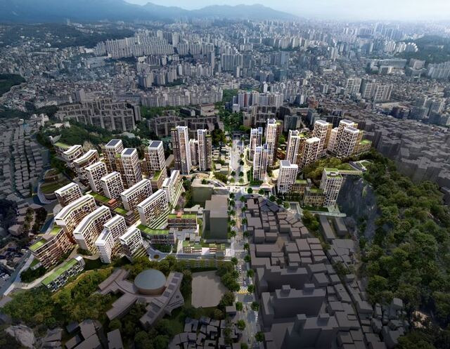 2023년 서울시가 공개한 종로구 창신·숭인동 일대 신속통합기획 개발 조감도. 과거 도시재생 1호 사업지로 선정됐으나 1000억원 가까운 예산 투입에도 주거환경이 나아지지 않아 민원이 끊기지 않던 곳이다. 서울시 제공 