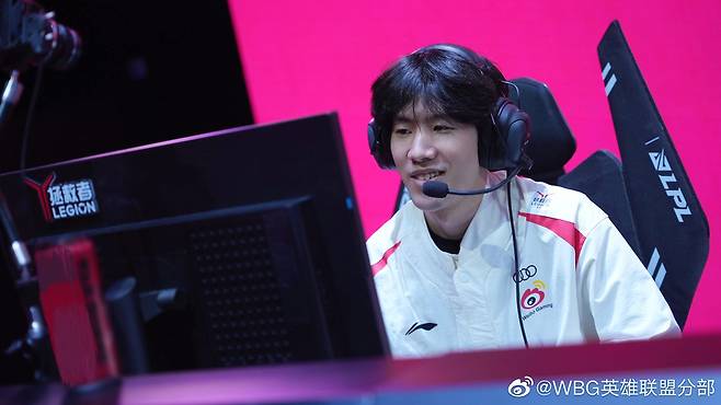 사진=웨이보 게이밍(WBG) 공식 웨이보, 더샤이 강승록