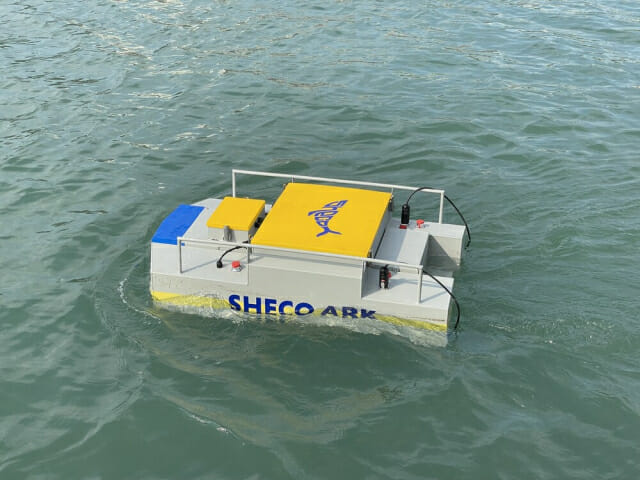 소셜벤처 쉐코가 개발한 해양오염 처리 로봇 쉐코아크 (사진=SK이노베이션)