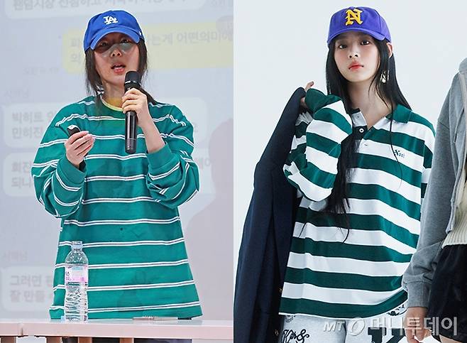 민희진 어도어(ADOR) 대표(왼쪽)와 오는 27일 컴백하는 그룹 뉴진스 티저 화보 속 민지(오른쪽). /사진=머니투데이 DB, 뉴진스 공식 홈페이지