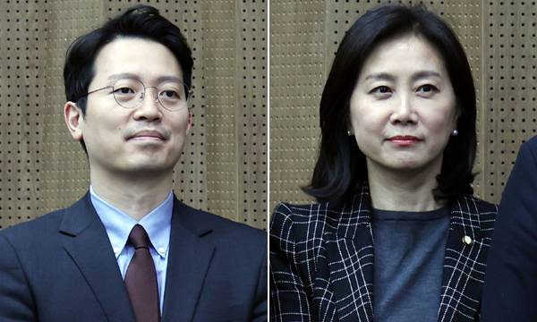 개혁신당 이기인 전 최고위원(왼쪽), 허은아 수석대변인. 뉴시스