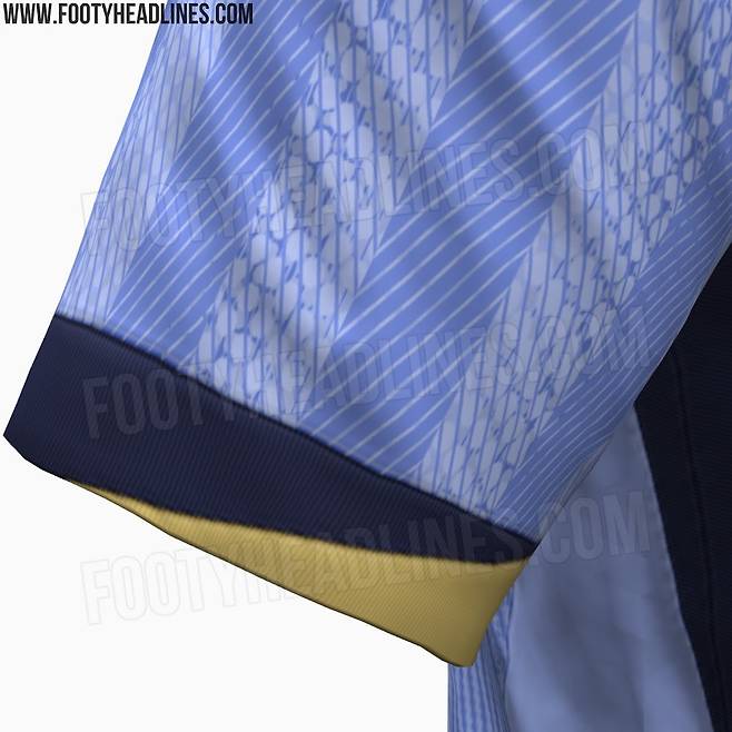 유니폼 전문 사이트 푸티헤드라인즈가 24일(한국시간) 토트넘의 2024-2025시즌 원정 유니폼 유출샷을 공개했다.&nbsp;  토트넘의 새로운 원정 유니폼은 밝은 하늘색이다. 그동안 없었던 색상의 원정 유니폼이다. 과거 2015-2016시즌 진한 하늘색과 네이비색 조합의 원정 유니폼이 있었지만, 파스텔 톤의 하늘색 계열을 사용한 적은 없었다.&nbsp;푸티헤드라인즈