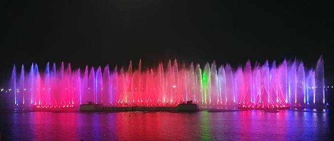 바다분수 공연 [목포시 제공·재판매 및 DB 금지]