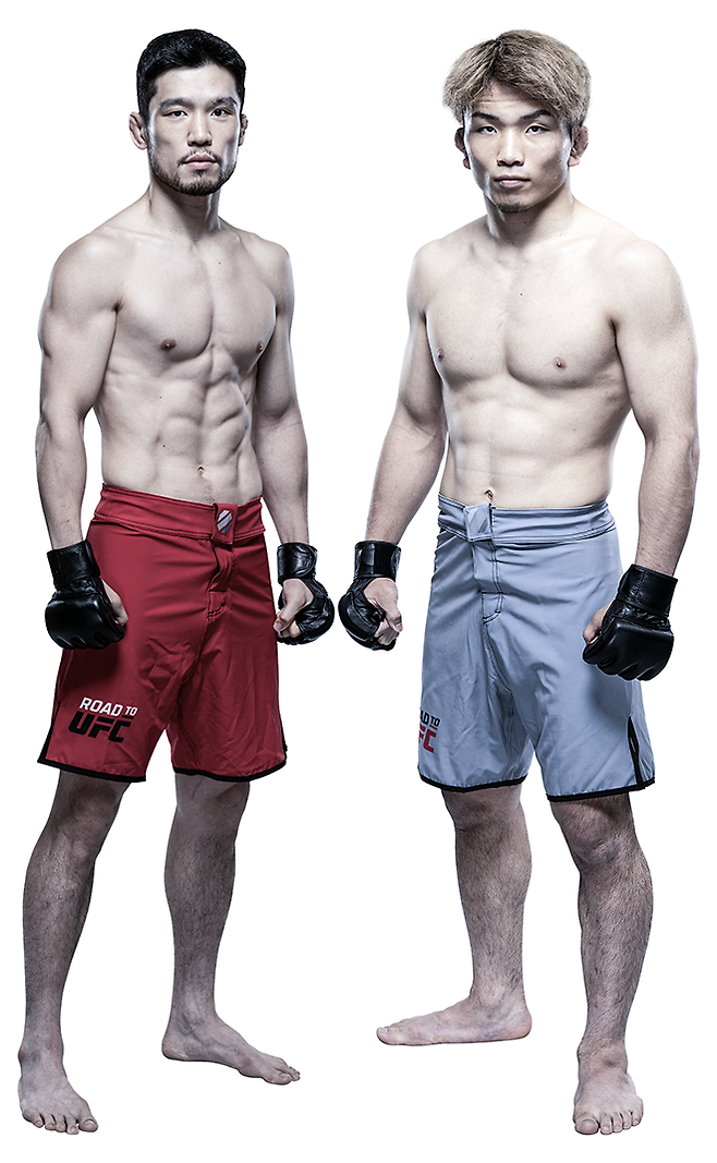 Road to UFC 시즌1 페더급 홍준영(왼쪽), 시즌2 라이트급 하라구치 신 프로필. 사진=TKO