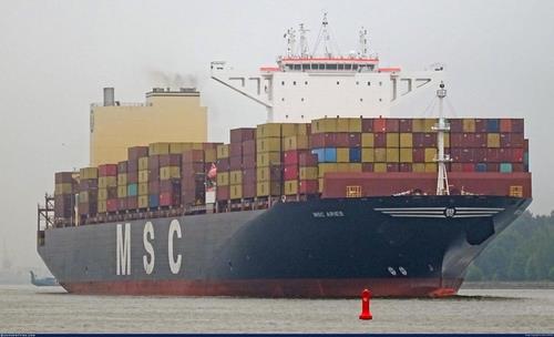 이란이 나포한 포르투갈 선적 컨테이너선 MSC 에리즈호 [shipspotting.com 캡처. 재판매 및 DB 금지]