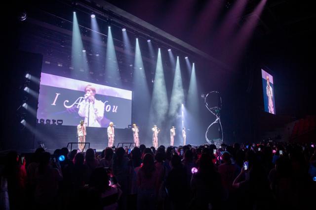 피원하모니는 28일 오후 서울 송파구 올림픽공원 올림픽홀에서 '2024 라이브 투어 '플러스테이지 에이치 : 유토피아' 인 서울' 2회차 공연을 개최했다. FNC엔터테인먼트 제공