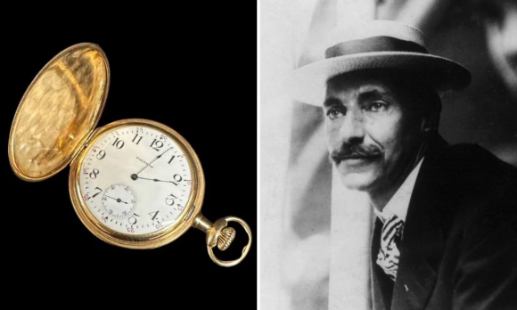 타이태닉호 침몰로 사망한 갑부 존 제이컵 애스터(오른쪽)와 그의 회중시계. 엑스 캡처