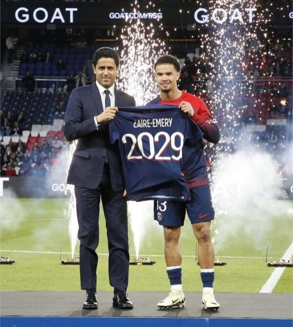 PSG 워렌 자이르-에메리가 28일 구단과 2029년까지 장기 계약을 맺었다. PSG 홈페이지