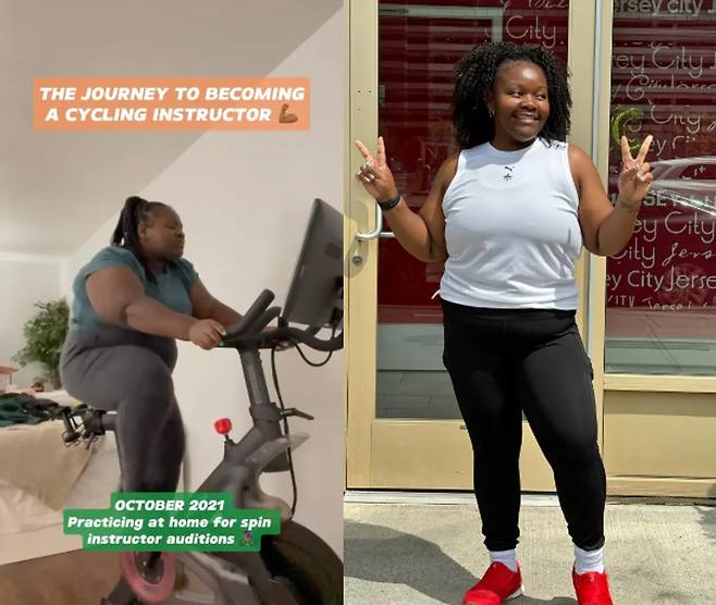 . 그는 '플러스 사이즈 유색인종 여성'을 대표하는 강사가 된 것을 자랑스럽게 생각한다. 용기를 얻은 그는 한 번에 4마일(약 6.4km)을 달릴 수 있게 된 후 하프 마라톤에 등록해 달리기도 시작했다. [사진= 뉴욕포스트 보도 갈무리]