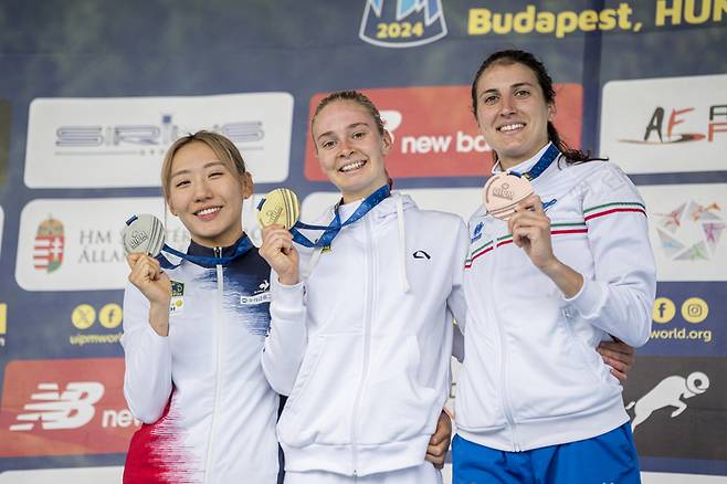 근대5종 성승민이 월드컵 3차 대회 여자 결승에서 은메달을 따냈다. 사진 | 대한근대5종연맹