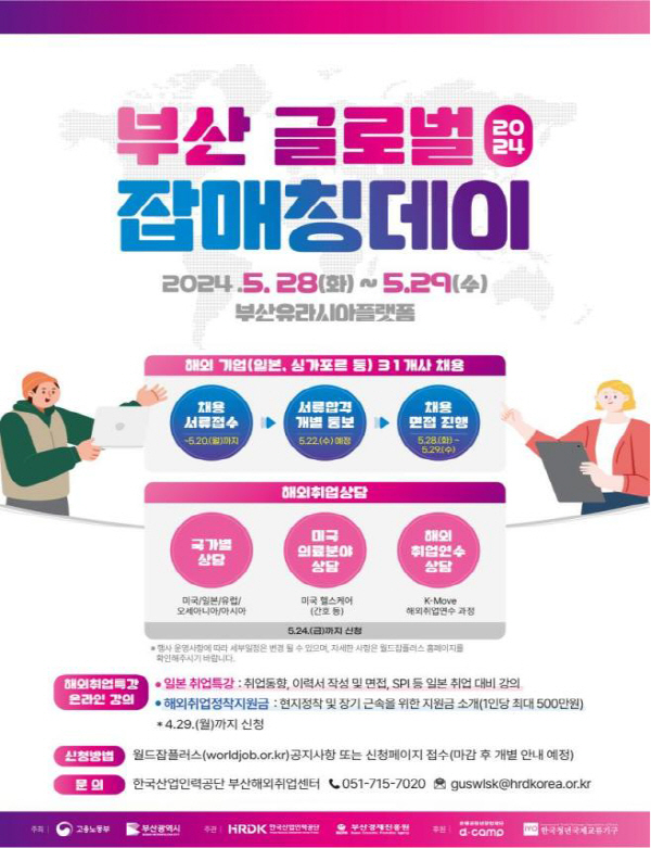 부산 글로벌 잡 매칭 데이 행사 포스터. 부산시 제공