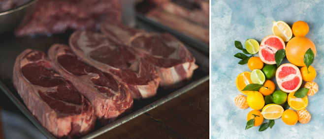 고기와 과일 등 신선식품이 2위에 올랐다 / 사진=PEXELS