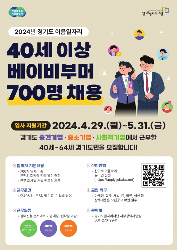 2024년 경기도 이음일자리 참여자 모집 포스터