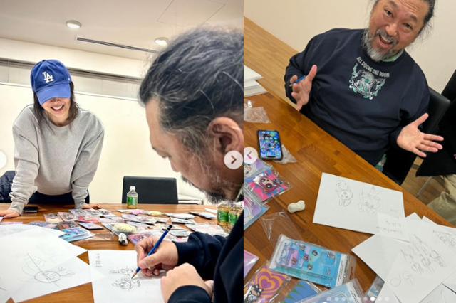 민희진 대표가 무라카미 다카시의 작업 과정을 공개했다. 민희진 SNS