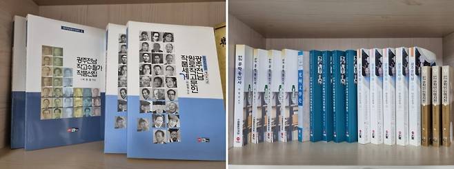 ▲문학춘추가 기획출판으로 발간한 지역문단사 저술들