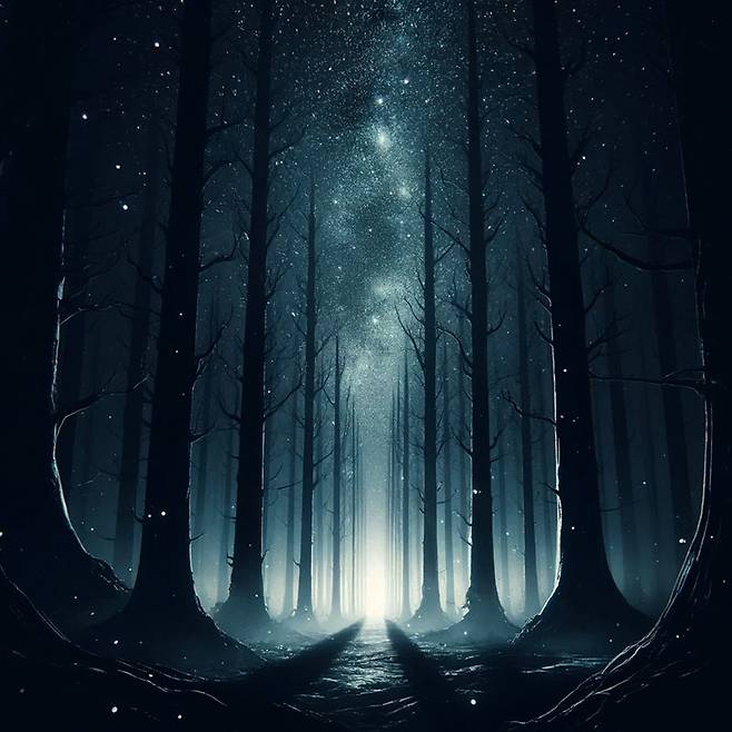 어둠숲의 가설.[이미지=created by DALL·E 3]