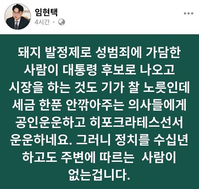 [이미지출처=임현택 페이스북 캡처]