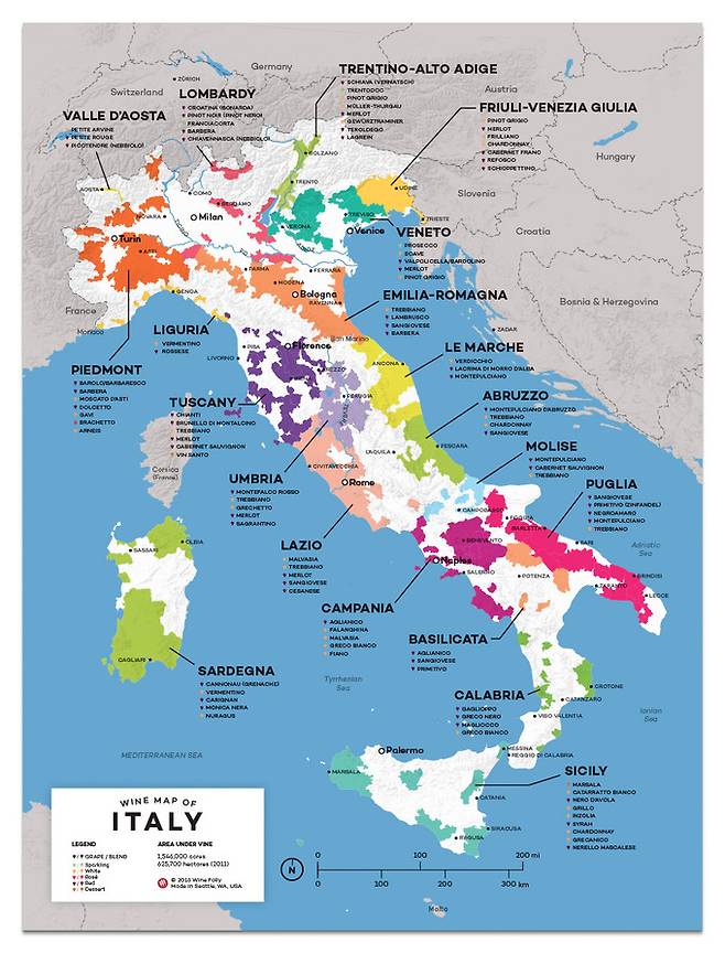 이탈리아 주요 산지. 와인폴리