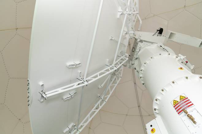 강릉 기상레이더의 안테나. 기상청 제공