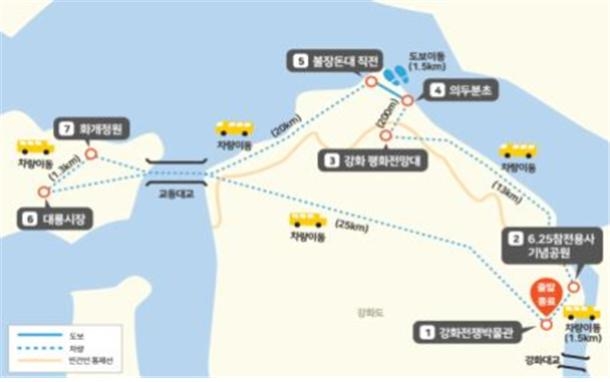 DMZ 평화의 길 테마 노선도. 인천시 제공
