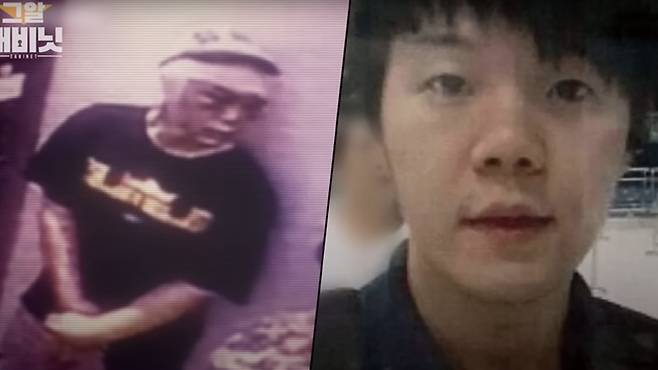 2015년 11월 임동준씨가 살해되기 며칠 전 태국 현지 엘리베이터 CCTV에 찍힌 모습. 폭행당해 머리 곳곳에 붕대가 붙어 있다. ⓒSBS 그것이 알고 싶다 캡처