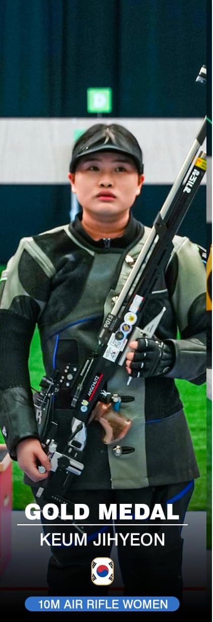 6일 ISSF 바쿠 월드컵 사격 대회 여자 10m 공기소총에서 우승한 금지현. /ISSF