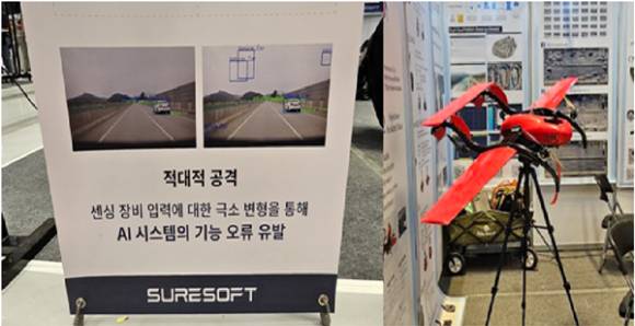 슈어소프트테크와 4S매퍼 관련 전시 모습. [사진=정구민 교수]