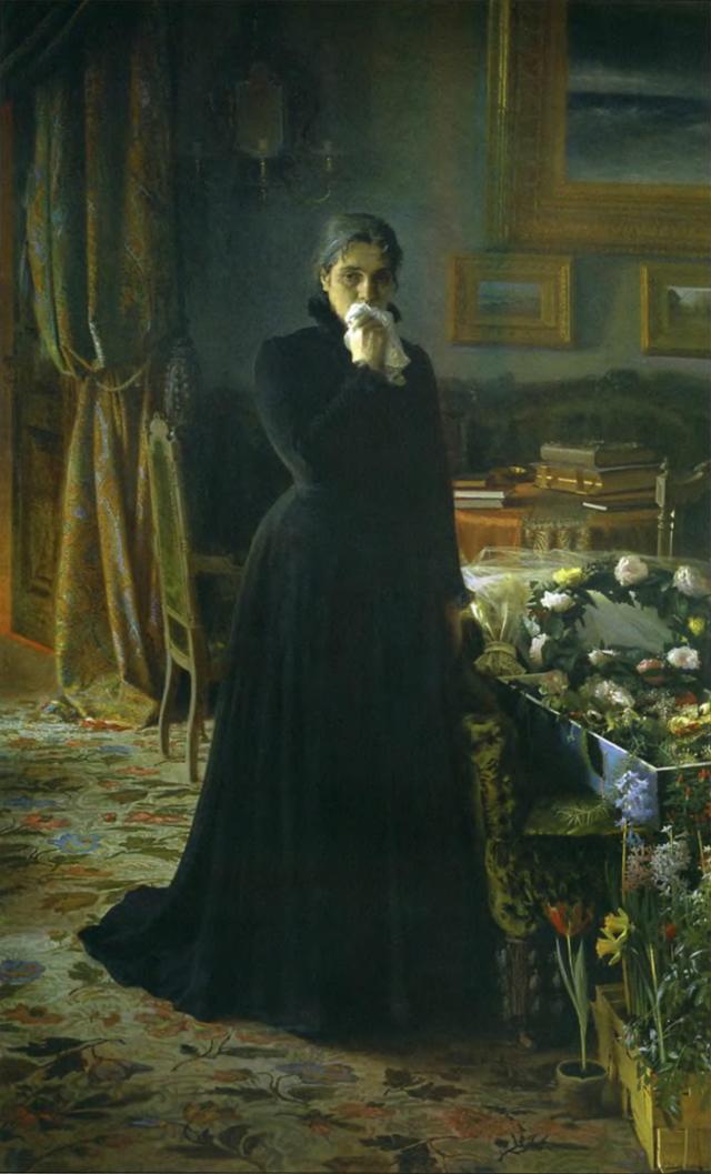 이반 크람스코이, '위로할 수 없는 슬픔', 1884년, 트레챠코프 미술관, 러시아 모스크바