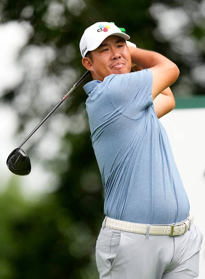 안병훈이 지난 6일 열린 PGA 투어 더 CJ컵 최종일 4라운드 2번홀에서 티샷하고 있다. AFP연합뉴스