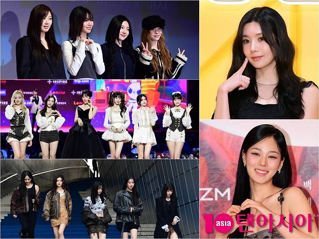 에스파-권은비-비비-뉴진스-아이브(왼쪽 위부터 시계방향)/사진 = 텐아시아 사진DB