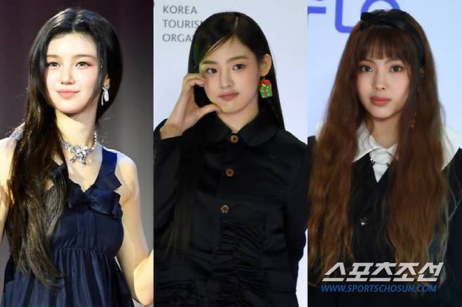 뉴진스 멤버 다니엘, 민지, 혜인(왼쪽부터). 스포츠조선DB