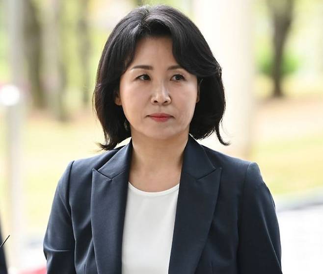 공직선거법 위반 혐의로 기소된 이재명 더불어민주당 대표의 배우자인 김혜경씨가 지난달 22일 경기도 수원시 영통구 수원지방법원에서 열린 공판에 출석하고 있다.ⓒ뉴시스