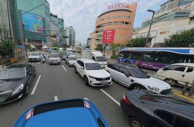 서울 금천구 수출의 다리 일대 정체 사진. 서울시