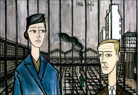 생라자르 기차역 앞의 어머니와 뷔페(1994). 어머니에 대한 깊은 그리움을 담은 후기작이다.