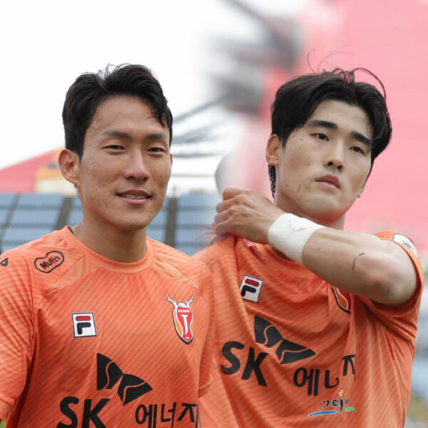 안태현(왼쪽)과 김태환. ⓒ제주 유나이티드