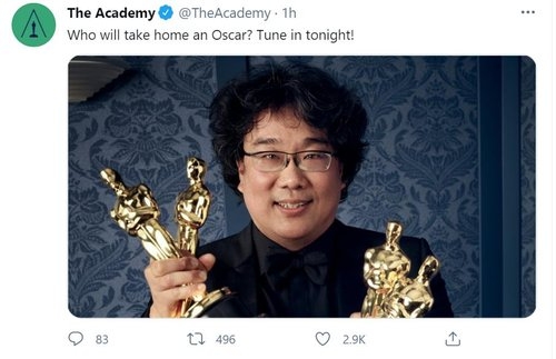 2020년 작품 ‘기생충’ 오스카상을 수상했던 봉준호 영화감독.