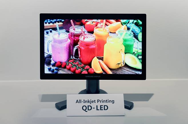 삼성디스플레이가 개발한 자발광 QD-LED 시제품 [삼성디스플레이 제공. 재판매 및 DB 금지]